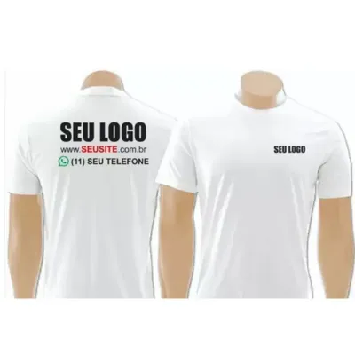 Camiseta branca em algodão