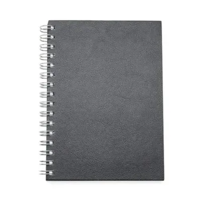 Caderno com espiral em Sintético Preto