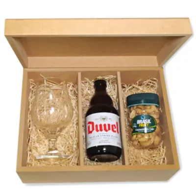 Kit com cerveja, nuts e taça - 1945303