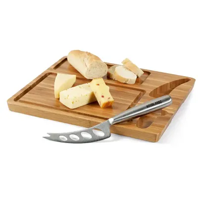 MALVIA. Tábua de queijos em bambu com faca promo - 1859772