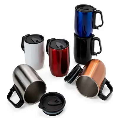 Caneca Inox Parede Dupla 400 ml personalizada  - várias cores - 1439594