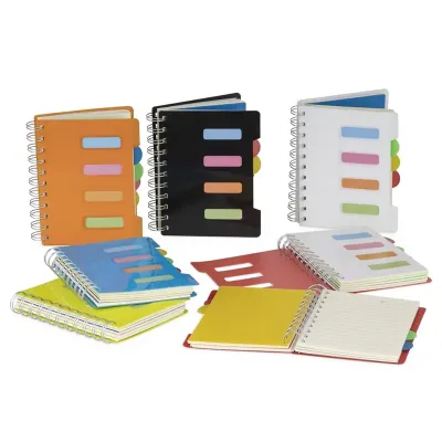 Caderno Pequeno com Divisórias - várias cores - 1738629