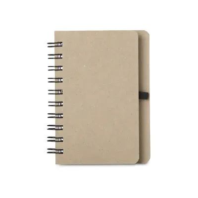 Caderneta em Kraft com Porta-caneta bege - 1735736