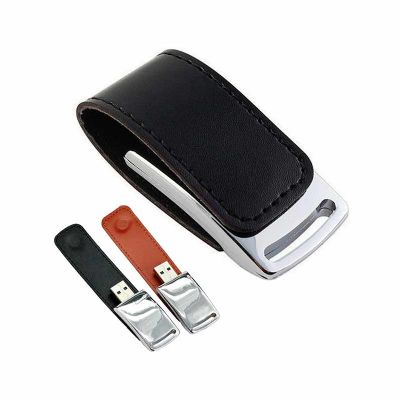 Pen Drive de Couro Com Fechamento em ímã personalizado