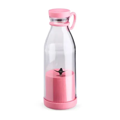 Garrafa com Misturador 380ml rosa