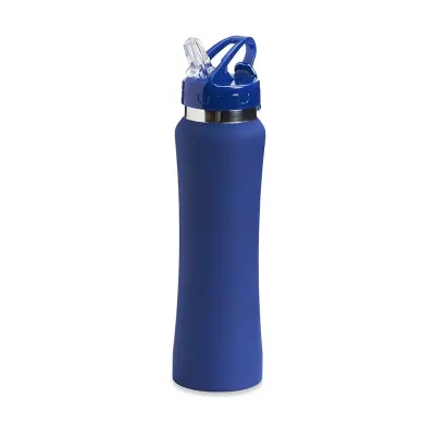 Squeeze Inox com canudo 750ml Azul