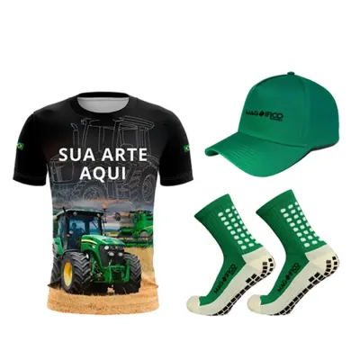 Kit Camiseta, Boné e Meia