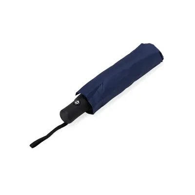 Guarda-chuva automático de nylon com impacto impermeável e proteção UV, tecido interno em vinil. Com estrutura em aço e 8 varetas em fibra de vidro, possui pegador plástico - 1992036