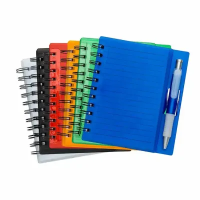 Caderno de anotações - Cores: Preto, Branco, Verde, Vermelho, Laranja. - 1456428
