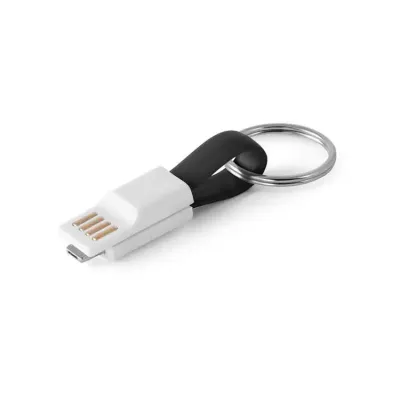 Cabo USB com conector 2 em 1 - preto - 1626563
