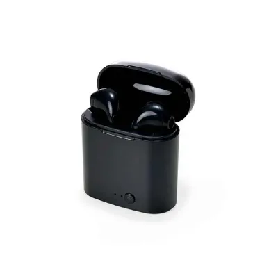 Fone de Ouvido Preto Bluetooth com Case Carregador - 1626661