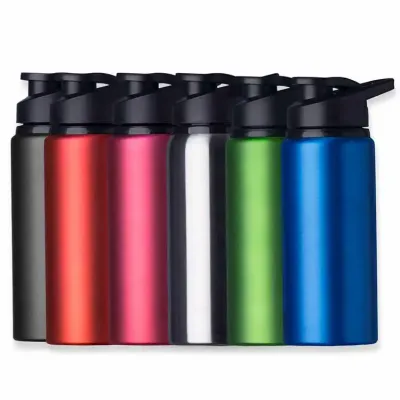 Garrafa de alumínio - Disponível nas cores: Azul, Preto, Rosa, Prata, Vermelho e Verde. - 1456239
