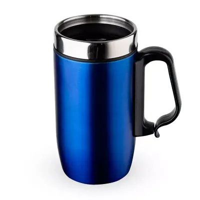 Caneca 275 ml parede dupla em Inox, com pegador de plástico - 1700655