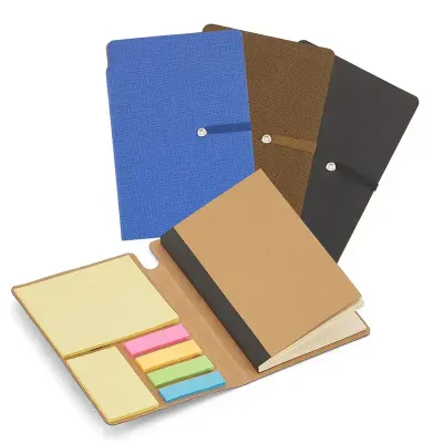 Bloco de anotações com elástico, sticky notes