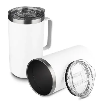 Caneca térmica em aço inox branca