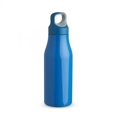 Garrafa 650ml em inox azul com tampa rosqueável