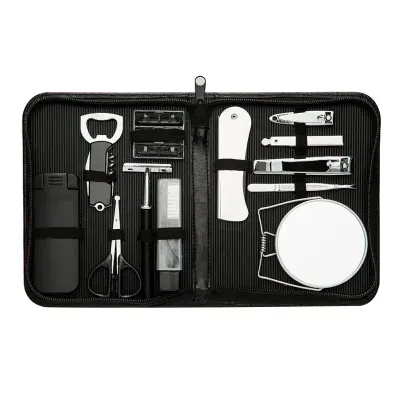 Kit masculino 12 peças em estojo de sintético