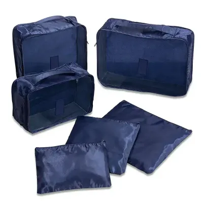 Kit Necessaires Azul 6 Peças - 1702105