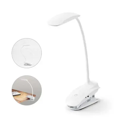 Luminária de mesa portátil em ABS e com LED COB