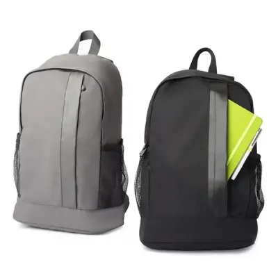 Mochila Simples 054CM - cinza e preta