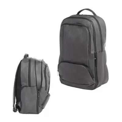 Mochila para notebook em tecido poliéster 600D na cor grafite - 1698946