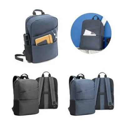 Mochila para notebook 08029 - cinza e azul - 1693591