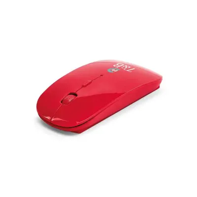 Mouse wireless vermelho 2.4G em ABS - 1543718