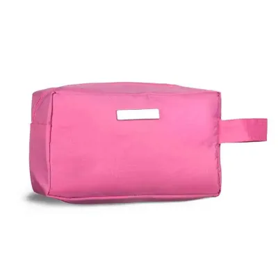 Necessaire impermeável de PVC rosa