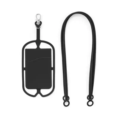 Porta cartões preto para celular 