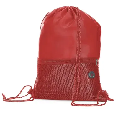 Sacola/Mochila em tecido polyester vermelho