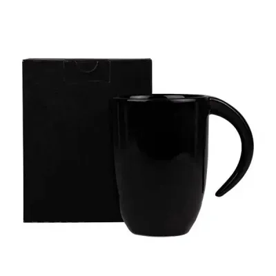 Caneca 350Ml Em Cerâmica Preta - 1678006