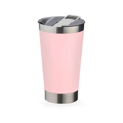 Copo Térmico Rosa 500ml com Abridor