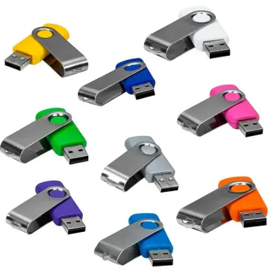 Pen Drive Giratório Metálico 4GB/8GB/16GB/32GB - 1670378