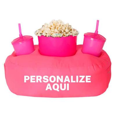 Almofada de Pipoca Rosa Personalizada 1 Cor