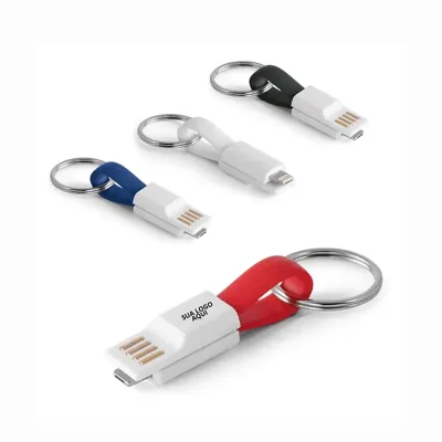 Cabo USB com conector 2 em 1 Personalizado - 1