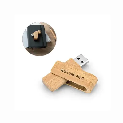 Pen drive em bambu 8gb Personalizado  - 2005196