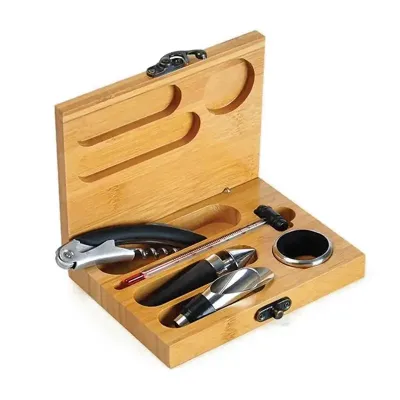 Kit para vinho com acessórios