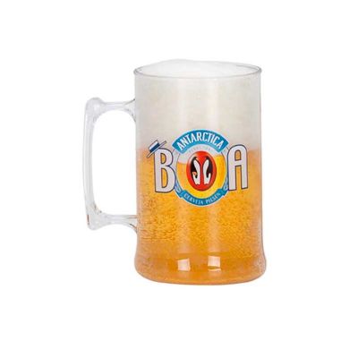 Caneca de cerveja personalizada em acrílico com capacidade de 500 ml.