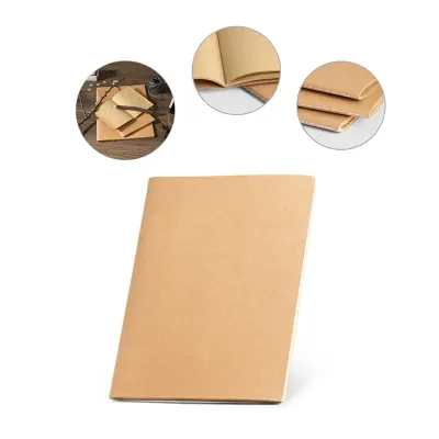 Caderno A5 com capa em cartão (250 g/m²) com folhas lisas recicladas