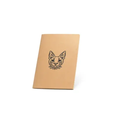 Caderno com capa em cartão (250 g/m²) com folhas lisas reciclados
