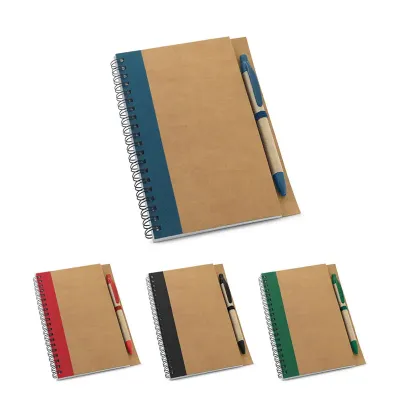 Caderno B6 espiral com folhas lisas