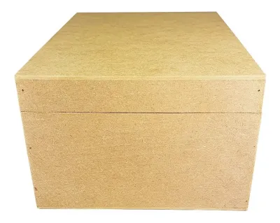 Caixa Lisa Com Dobradiça E Fecho 30x20x13 Mdf Madeira Personalizada - 1996328