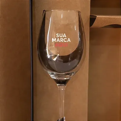 Caixa para Vinho e 2 Taças Personalizada - 1996494