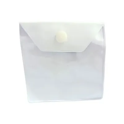 Envelope em pvc com botão plástico de pressão