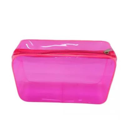 Necessaire estojo em pvc - rosa