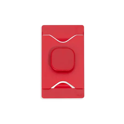 Adesivo Porta Cartão Vermelho com Suporte para Celular