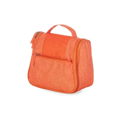 Necessaire organizadora em tecido nylon Oxford Laranja