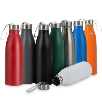  Garrafa de inox 750ml com tampa rosqueável.