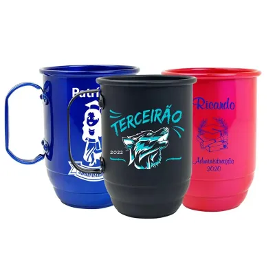 Caneca de Chopp 650 ml em Alumínio Personalizad