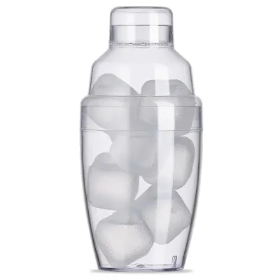 Coqueteleira com 8 gelos ecológicos e capacidade de 230ml